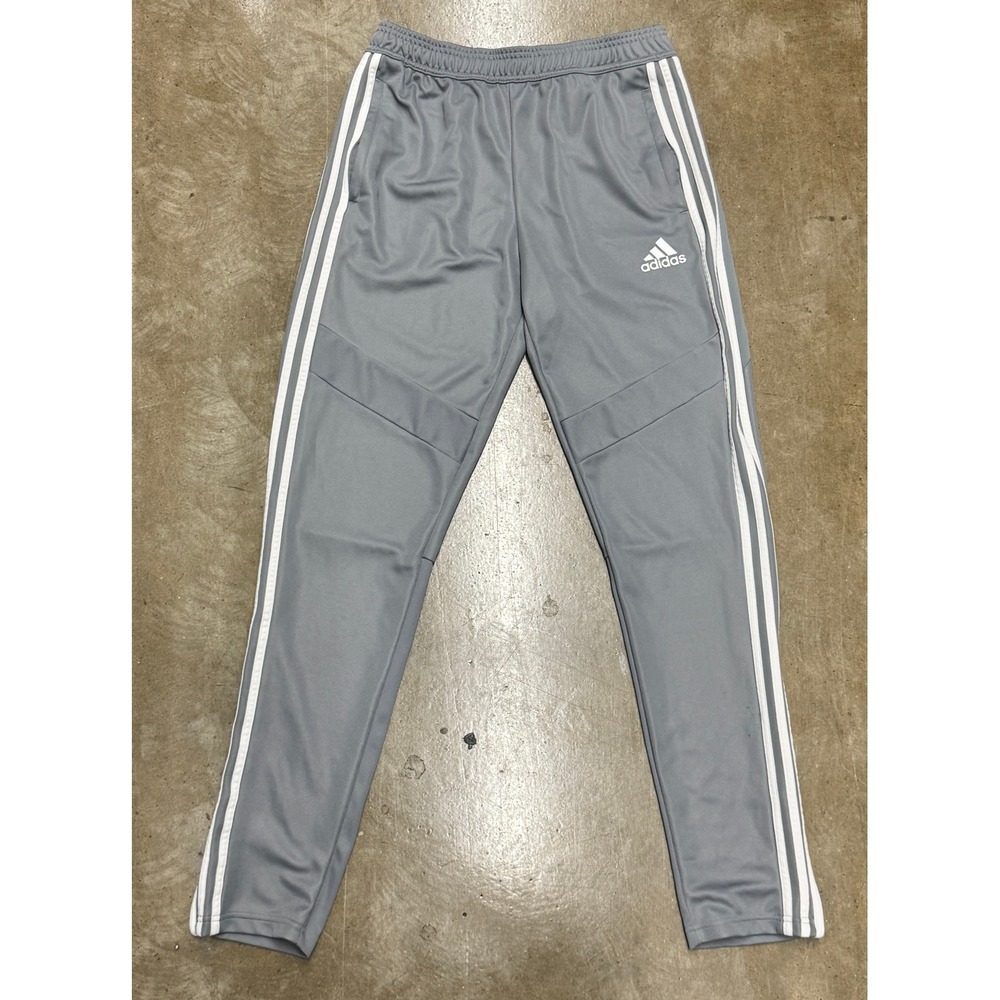 Adidas Tiro Grey White Striped Training Soccer Pants Youth XL Boys Joggers